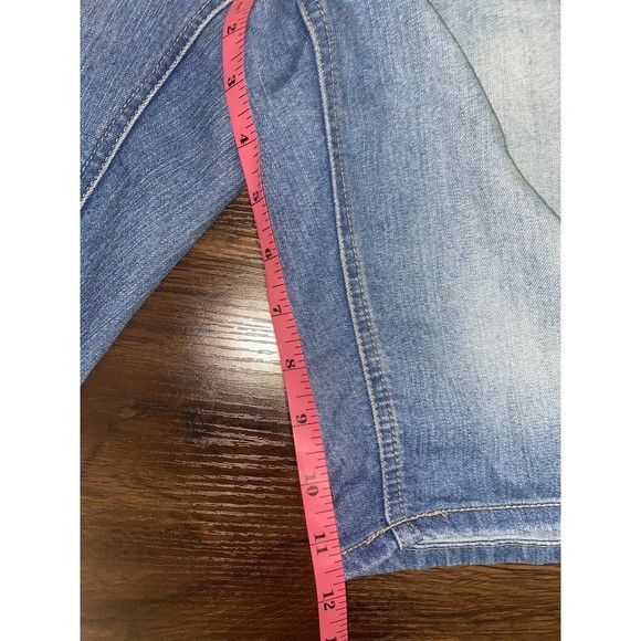 Faded Glory Womens Denim Jean Cotton Shorts Size 10 Blue Mid Rise Free Shipping - Picture 8 of 8